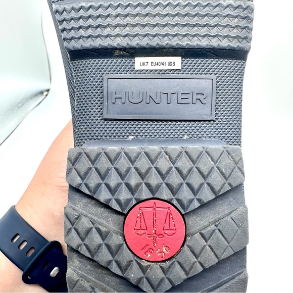 Hunter Mens 2-Tone Original Chelsea Rain Boots 8 EUC - Picture 10 of 15